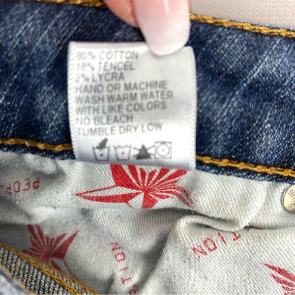 People’s Liberation flap star pocket  jeans  flare sz 32 - Picture 7 of 12